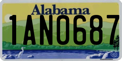 AL license plate 1AN0687
