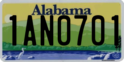 AL license plate 1AN0701