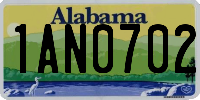 AL license plate 1AN0702