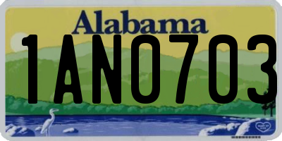 AL license plate 1AN0703