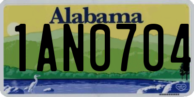 AL license plate 1AN0704