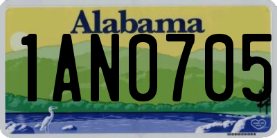 AL license plate 1AN0705
