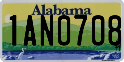 AL license plate 1AN0708