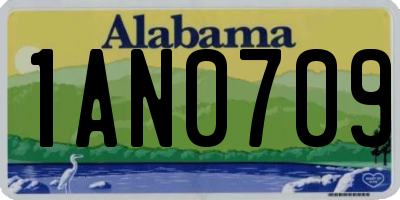 AL license plate 1AN0709