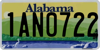 AL license plate 1AN0722
