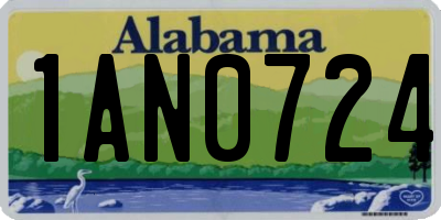 AL license plate 1AN0724