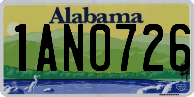 AL license plate 1AN0726