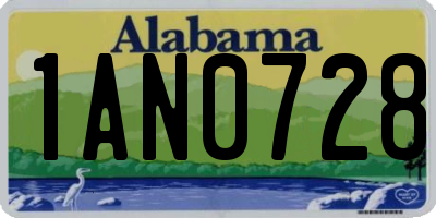 AL license plate 1AN0728