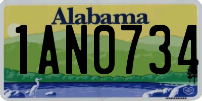 AL license plate 1AN0734