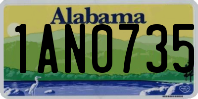 AL license plate 1AN0735