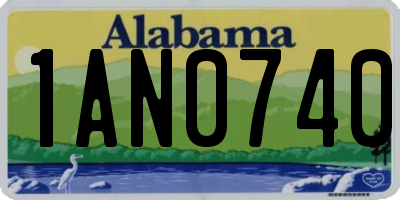 AL license plate 1AN0740
