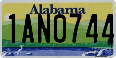 AL license plate 1AN0744