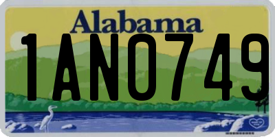AL license plate 1AN0749