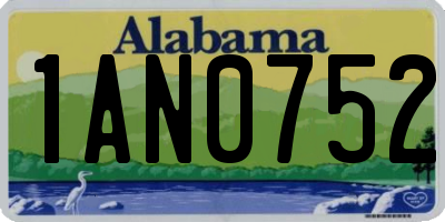 AL license plate 1AN0752