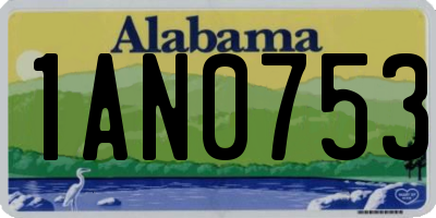 AL license plate 1AN0753