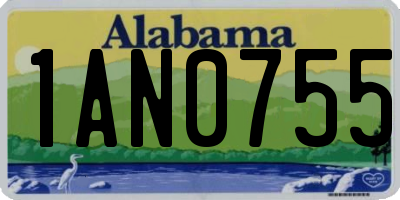 AL license plate 1AN0755