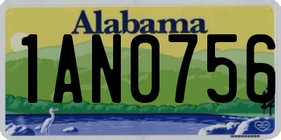 AL license plate 1AN0756