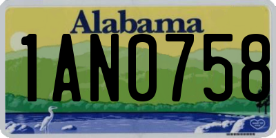 AL license plate 1AN0758