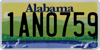 AL license plate 1AN0759