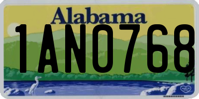 AL license plate 1AN0768