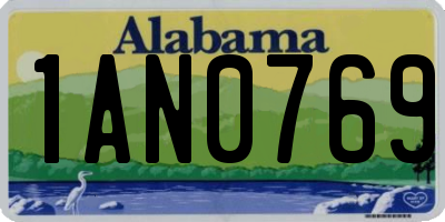 AL license plate 1AN0769