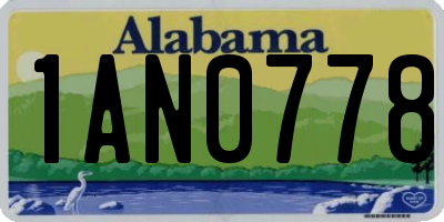 AL license plate 1AN0778
