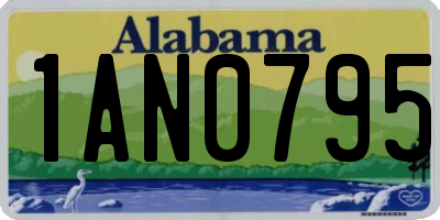 AL license plate 1AN0795