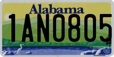 AL license plate 1AN0805