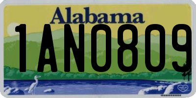AL license plate 1AN0809