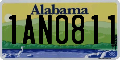 AL license plate 1AN0811