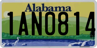 AL license plate 1AN0814