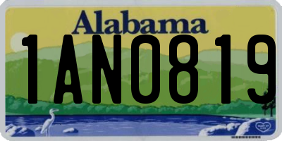 AL license plate 1AN0819