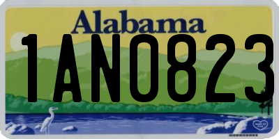 AL license plate 1AN0823