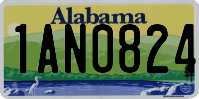 AL license plate 1AN0824