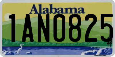 AL license plate 1AN0825