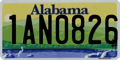 AL license plate 1AN0826