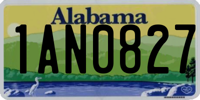 AL license plate 1AN0827