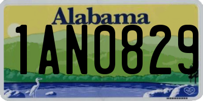 AL license plate 1AN0829