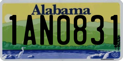 AL license plate 1AN0831
