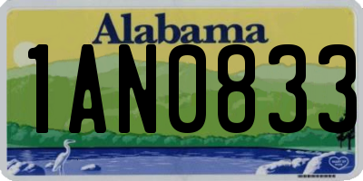 AL license plate 1AN0833