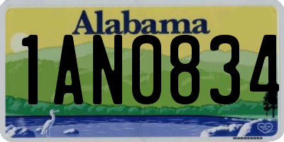 AL license plate 1AN0834