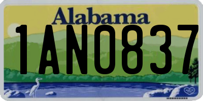 AL license plate 1AN0837