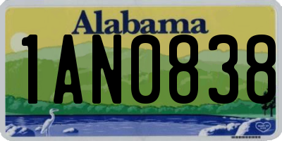 AL license plate 1AN0838