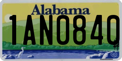 AL license plate 1AN0840