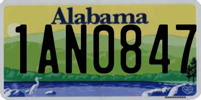 AL license plate 1AN0847