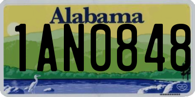 AL license plate 1AN0848