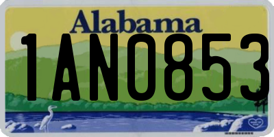 AL license plate 1AN0853