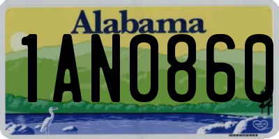 AL license plate 1AN0860