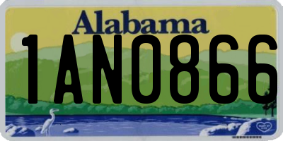 AL license plate 1AN0866