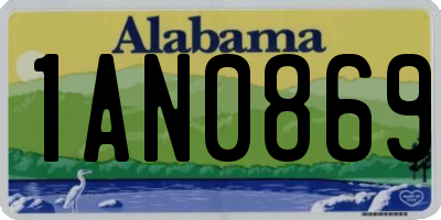 AL license plate 1AN0869